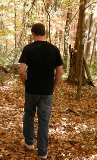 Matt Rouge takes a walk in the woods.